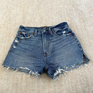 Abercrombie & Fitch Annie High Rise Denim Shorts 26 / 2 Blue 100% Cotton